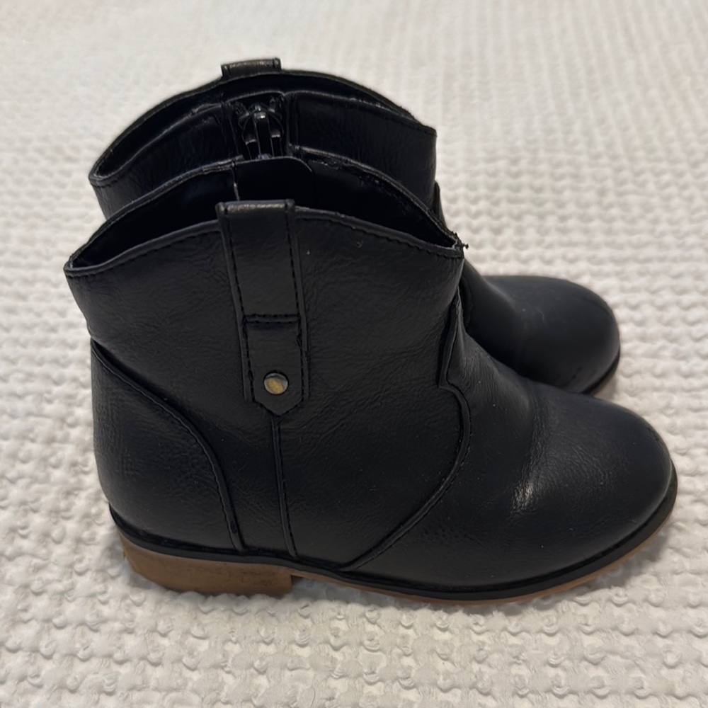 Toddler Girl Black Ankle Boots